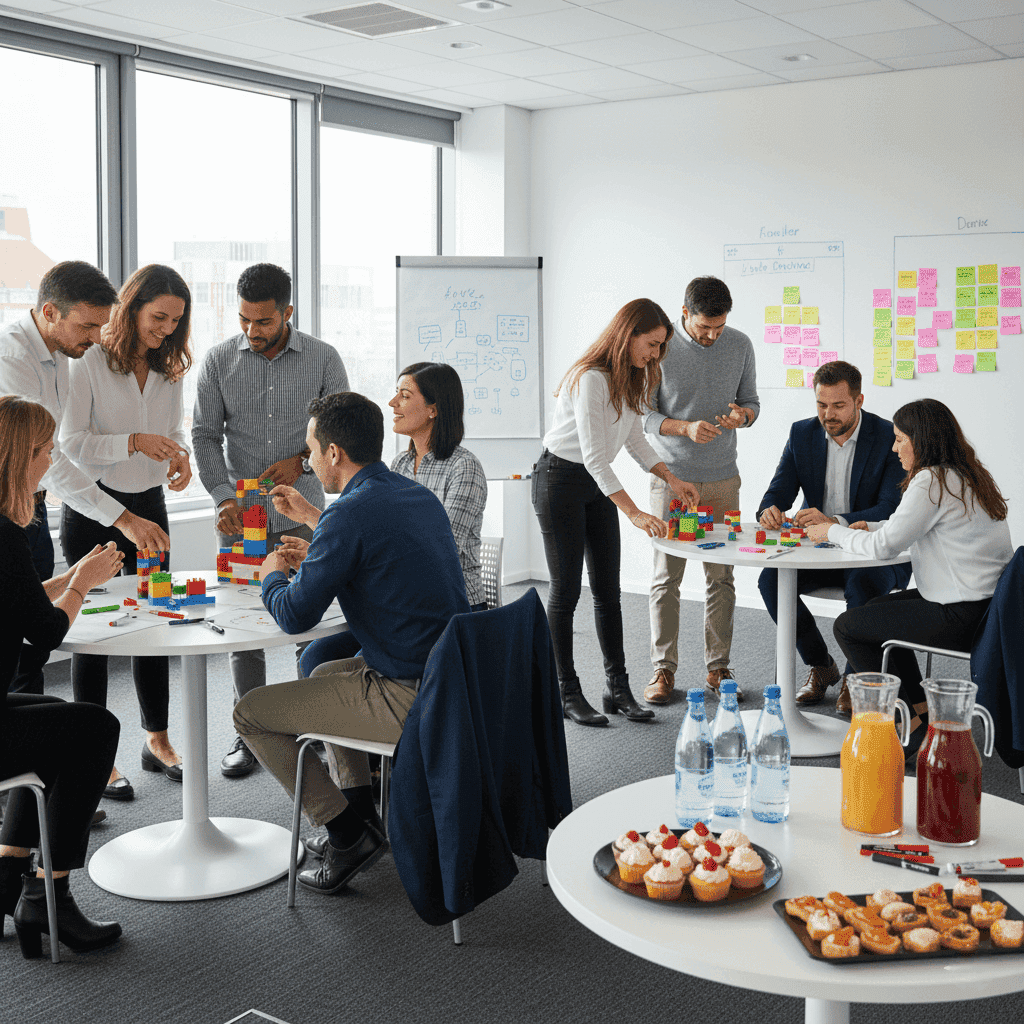 Moment convivial en fin d'activité