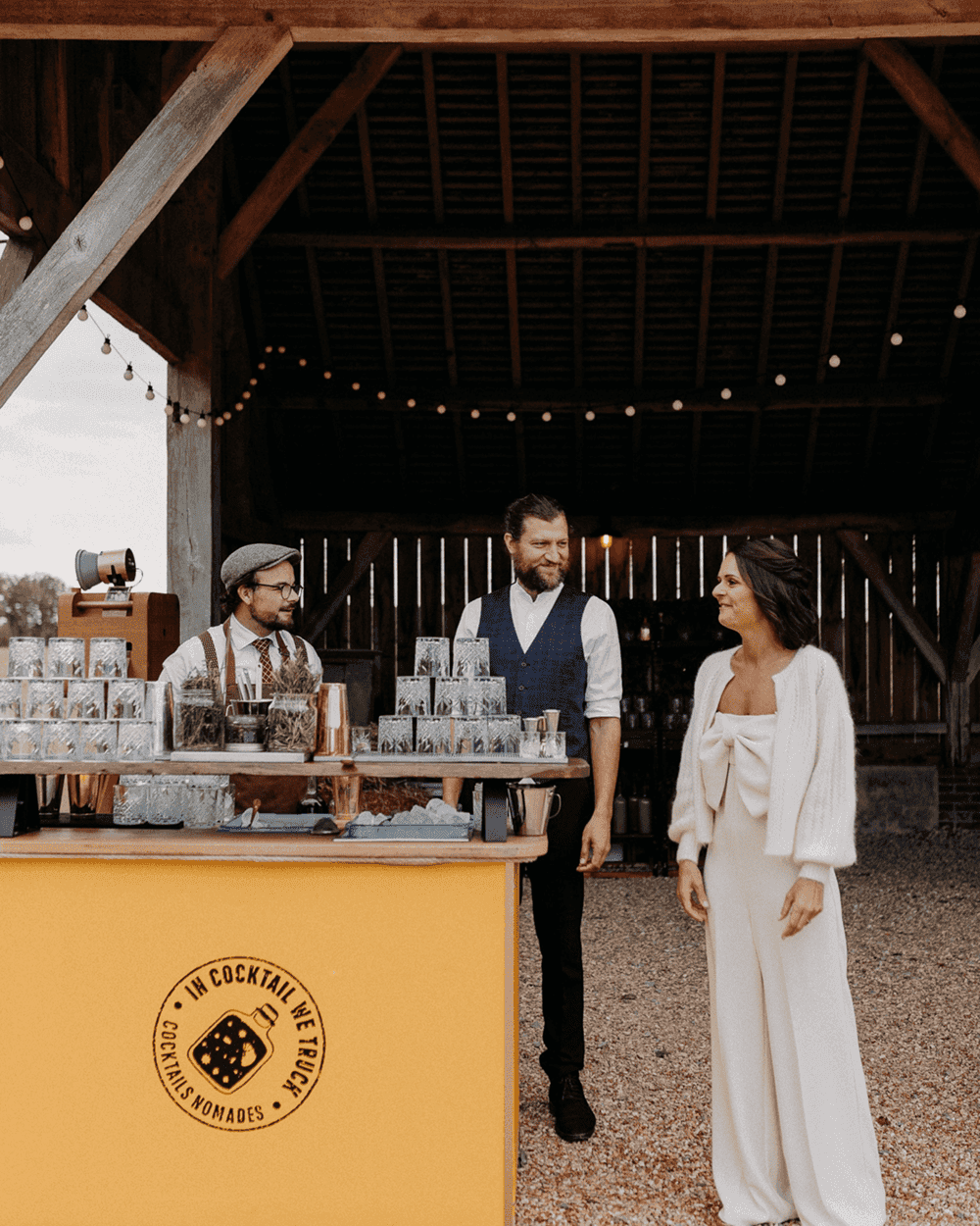 Bar mobile dans un cadre raffiné