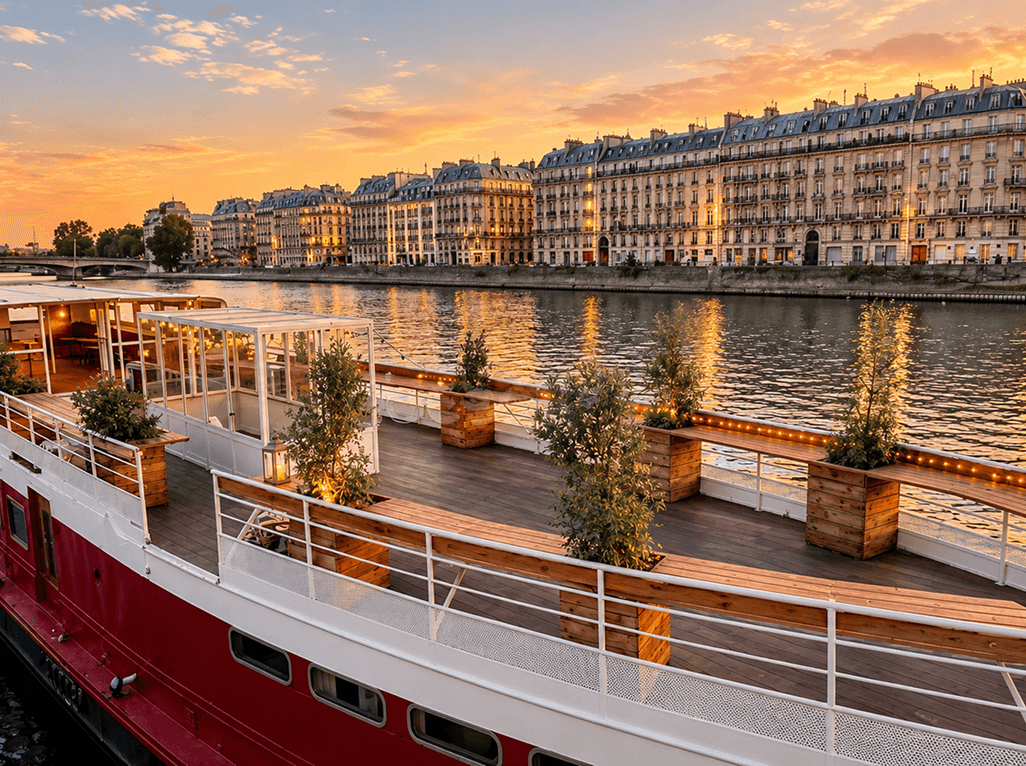 Une barge au bord de la Seine pour vivre Paris autrement