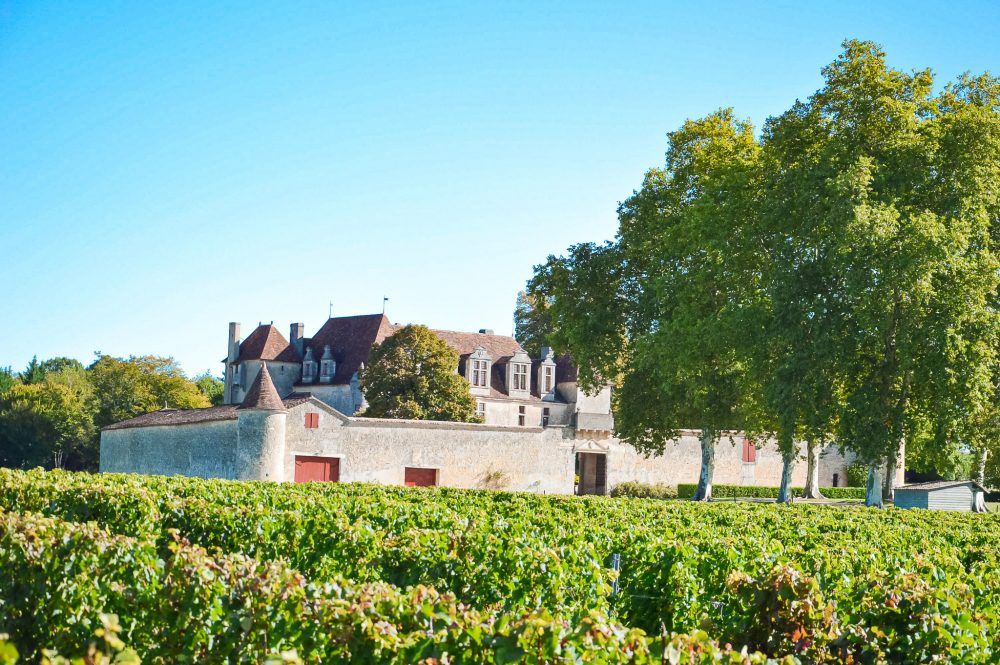 Château Les Grands Verdus au milieu des vignobles