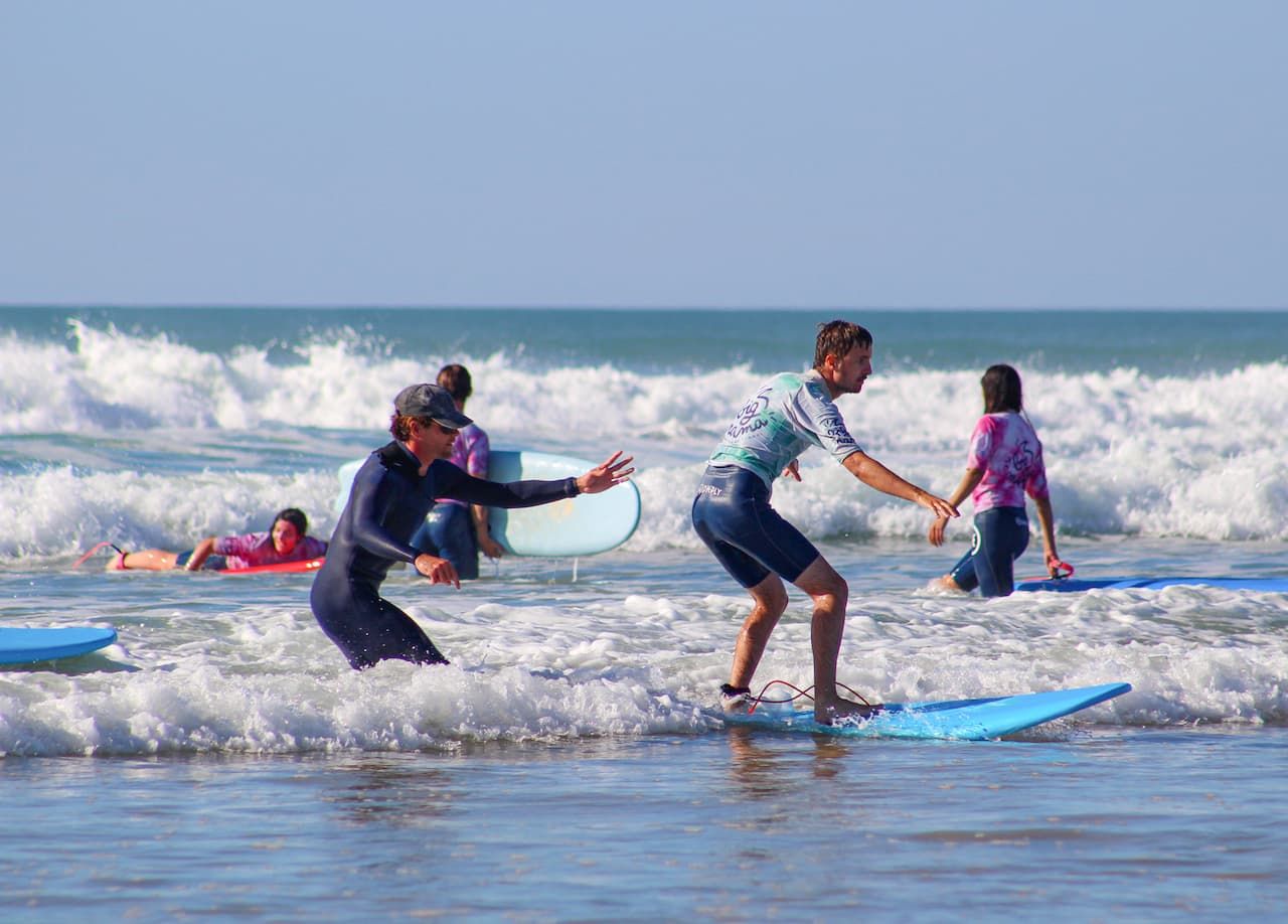 Séance d'initiation au surf