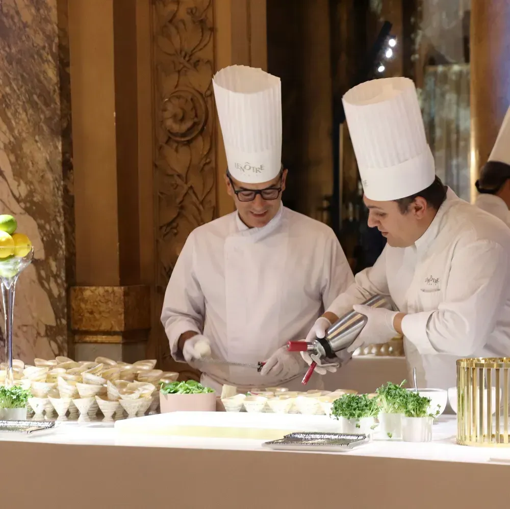 Chefs présents sur un événement premium
