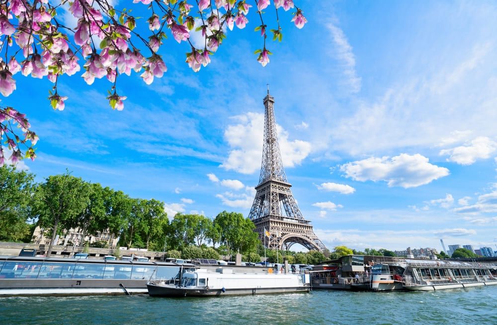 View of the Seine in Paris.